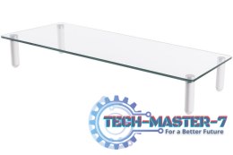 Szklana podstawa dla monitora, powierzchnia robocza: 56x21cm, max. obciążenie: 20kg