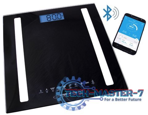 WAGA ŁAZIENKOWA 8W1 Z FUNKCJĄ BLUETOOTH B.FIT CZARNA WAGA ŁAZIENKOWA 8W1 Z FUNKCJĄ BLUETOOTH B.FIT CZARNA