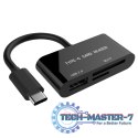 Czytnik kart na USB-C SDXC/combo/czarny