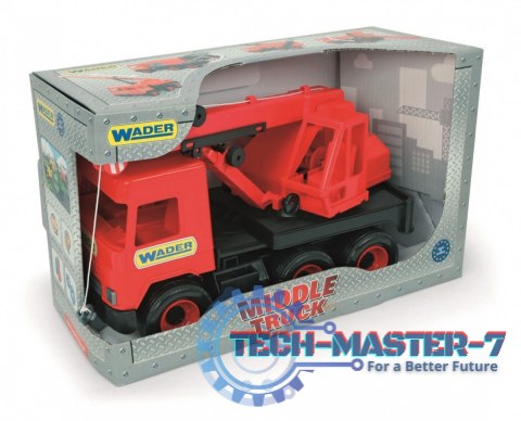 Dźwig czerwony 38 cm Middle Truck w kartonie Dźwig czerwony 38 cm Middle Truck w kartonie