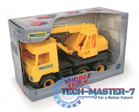 Dźwig żółty 38 cm Middle Truck w kartonie Dźwig żółty 38 cm Middle Truck w kartonie