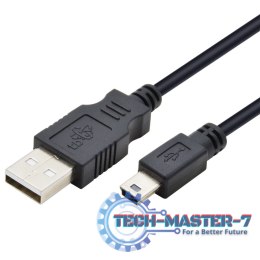 Kabel USB - Mini USB 1m. czarny