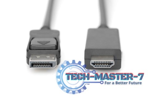 Kabel adapter DisplayPort 1.2 z zatrzaskiem 4K 60Hz UHD Typ DP/HDMI A M/M czarny 3m Kabel adapter DisplayPort 1.2 z zatrzaskiem 4K 60Hz UHD Typ DP/HDMI A M/M czarny 3m