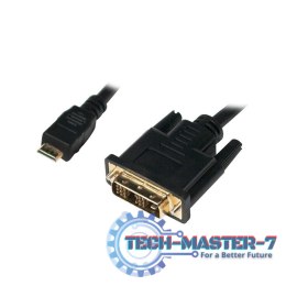 Kabel mini HDMI - DVI-D M/M 2m, Czarny