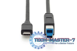 Kabel połączeniowy USB 3.0 SuperSpeed 5Gbps Typ USB C/B M/M Power Delivery czarny 1.8m
