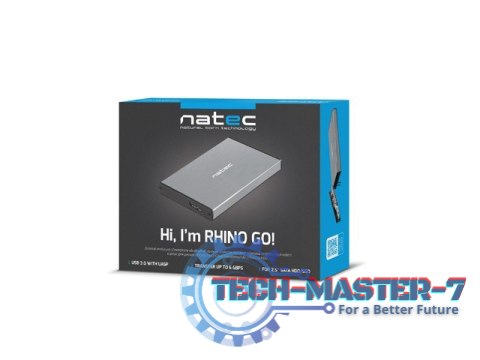 Kieszeń zewnętrzna HDD/SSD Sata Rhino Go 2,5 USB 3.0 szara Kieszeń zewnętrzna HDD/SSD Sata Rhino Go 2,5 USB 3.0 szara