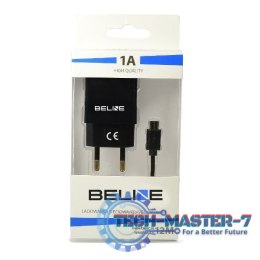 Ładowarka sieciowa USB + microUSB 1A czarna