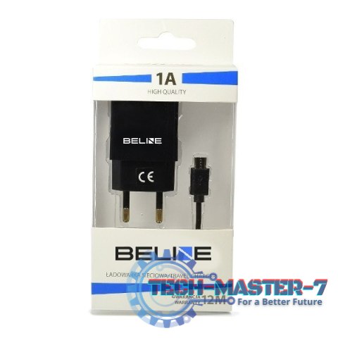 Ładowarka sieciowa USB + microUSB 1A czarna Ładowarka sieciowa USB + microUSB 1A czarna