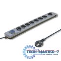 Listwa antyprzepięciowa Quick Switch, 8 gniazd, 1,8m, szara
