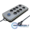 Listwa antyprzepięciowa Quick Switch, 8 gniazd, 2,5m, szara