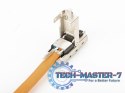 Wtyk modularny RJ45 kat.6A, PoE+, 10GbE, STP, ekranowany, metalowy, beznarzędziowy, AWG 27-22, zaślepka
