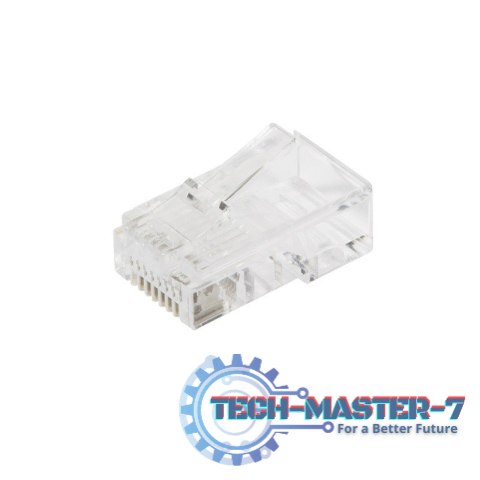 Wtyki RJ45 8P8C UTP do kabli płaskich, 100szt. Wtyki RJ45 8P8C UTP do kabli płaskich, 100szt.