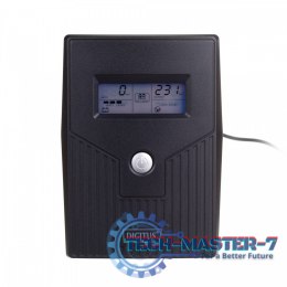 Zasilacz awaryjny UPS Line-Ineractive LCD, 600VA/360W, 1x12V/7Ah, AVR, 2xSCHUKO, USB, RJ11