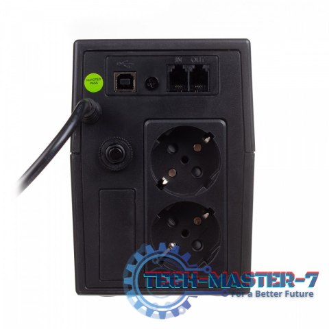 Zasilacz awaryjny UPS Line-Ineractive LCD, 600VA/360W, 1x12V/7Ah, AVR, 2xSCHUKO, USB, RJ11 Zasilacz awaryjny UPS Line-Ineractive LCD, 600VA/360W, 1x12V/7Ah, AVR, 2xSCHUKO, USB, RJ11