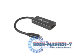 Adapter USB CM - Displayport F 15cm czarny