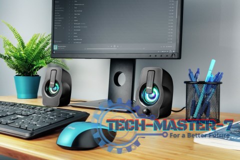 Głośniki GEMI RGB 2.0 czarne Głośniki GEMI RGB 2.0 czarne