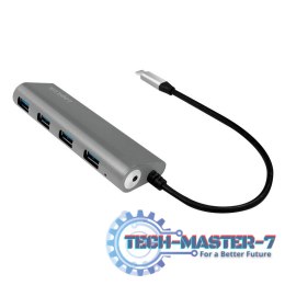 Hub 4xUSB 3.1, USB-C, aluminiowa obudowa