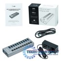 Hub USB3.0 z ładowaniem, 10 portów