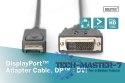 Kabel DisplayPort z zatrzaskiem 1080p 60Hz FHD Typ DP/DVI-D (24+1) M/M 2m