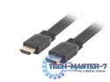 Kabel HDMI-HDMI M/M v2.0 5m czarny płaski