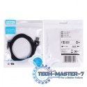 Kabel USB-USB C 1.5m czarny sznurek