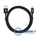Kabel USB-USB C 1.5m czarny sznurek