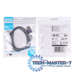 Kabel USB-USB C 1.5m szary sznurek