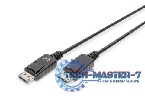 Kabel połączeniowy DisplayPort z zatrzaskami 1080p 60Hz FHD Typ DP/DP M/M czarny 1m Kabel połączeniowy DisplayPort z zatrzaskami 1080p 60Hz FHD Typ DP/DP M/M czarny 1m
