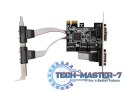 Karta PCI Express - COM 9Pin x4 + Śledzie Low Profile