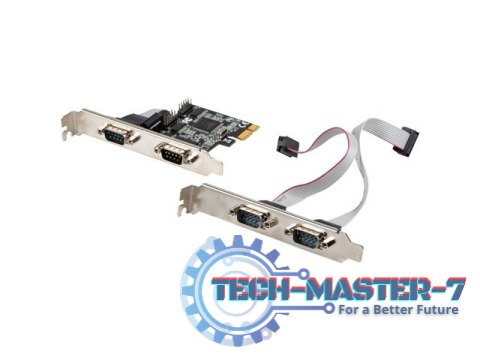 Karta PCI Express - COM 9Pin x4 + Śledzie Low Profile Karta PCI Express - COM 9Pin x4 + Śledzie Low Profile