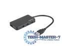 Koncentrator USB 4 porty Moth USB 3.0 czarny