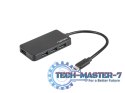 Koncentrator USB 4 porty Silkworm USB 3.0 czarny USB-C