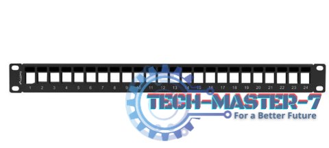 Patch panel pusty 24 porty 1U 19 cali czarny do modułów keystone Patch panel pusty 24 porty 1U 19 cali czarny do modułów keystone