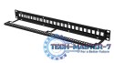 Patch panel pusty 24 porty 1U 19 cali czarny do modułów keystone