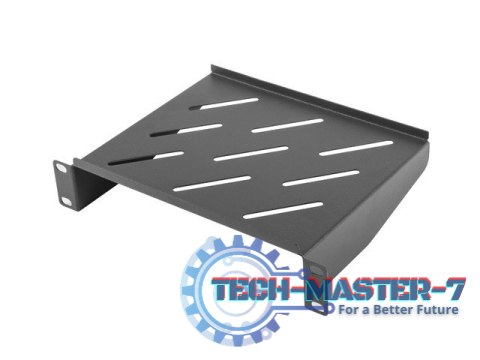 Półka do szaf 10 cali 1U 254x180mm czarna Półka do szaf 10 cali 1U 254x180mm czarna
