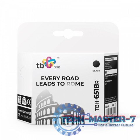 Tusz do HP DJ 5575 TBH-651BR czarny refabrykowany Tusz do HP DJ 5575 TBH-651BR czarny refabrykowany