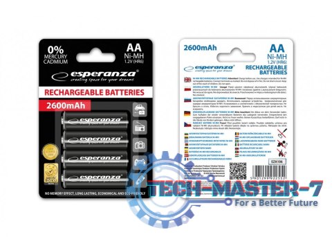 Akumulatory NI-MH AA 2600mAh 4szt. czarne Akumulatory NI-MH AA 2600mAh 4szt. czarne
