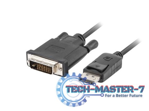 Kabel DisplayPort v1.2 DVI-D(24+1) 1.8M czarny CA-DPDV-10CU-0018-BK Kabel DisplayPort v1.2 DVI-D(24+1) 1.8M czarny CA-DPDV-10CU-0018-BK