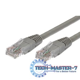 Kabel Patchcord miedziany kat.6 RJ45 UTP 3m. szary