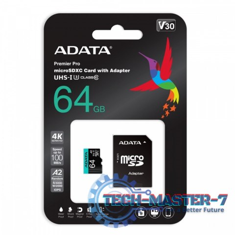 Karta pamięci microSD Premier Pro 64GB UHS1 U3 V30 A2 + adapter
