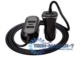 Ładowarka samochodowa 12-24V Multicharge 3xUSB 7,2A + PD 18W