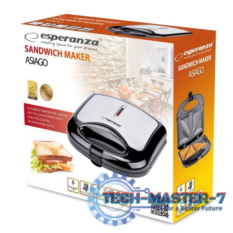Opiekacz do kanapek 1000W Asiago Opiekacz do kanapek 1000W Asiago