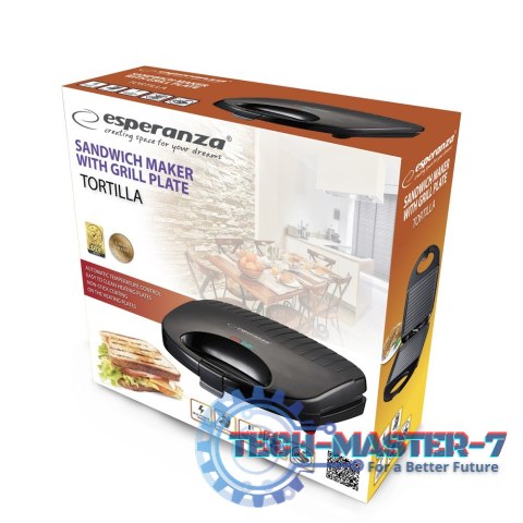 Opiekacz do kanapek Tortilla 1000W Opiekacz do kanapek Tortilla 1000W