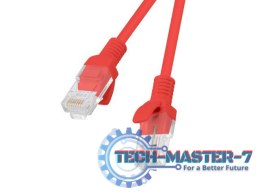 PATCHCORD KAT.5E 0.25M CZERWONY FLUKE PASSED LANBERG 10-PACK