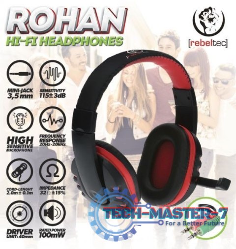 Słuchawki stereofoniczne PC Rohan, z mikrofonem, 2x mini jack 3,5mm (in/out) Słuchawki stereofoniczne PC Rohan, z mikrofonem, 2x mini jack 3,5mm (in/out)