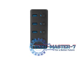 Hub USB 4 porty Mantis 2 USB 3.0 z włącznikiem + zasilacz