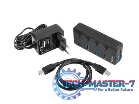 Hub USB 4 porty Mantis 2 USB 3.0 z włącznikiem + zasilacz Hub USB 4 porty Mantis 2 USB 3.0 z włącznikiem + zasilacz