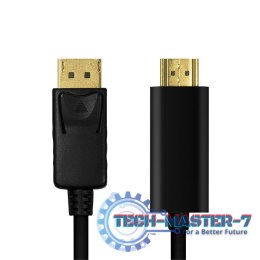Kabel DisplayPort 1.2 do HDMI 1.4 1m Czarny