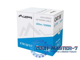 Kabel FTP Kat.5E CU 305 m drut szary