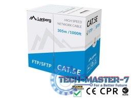 Kabel FTP Kat.5E CU 305 m drut szary